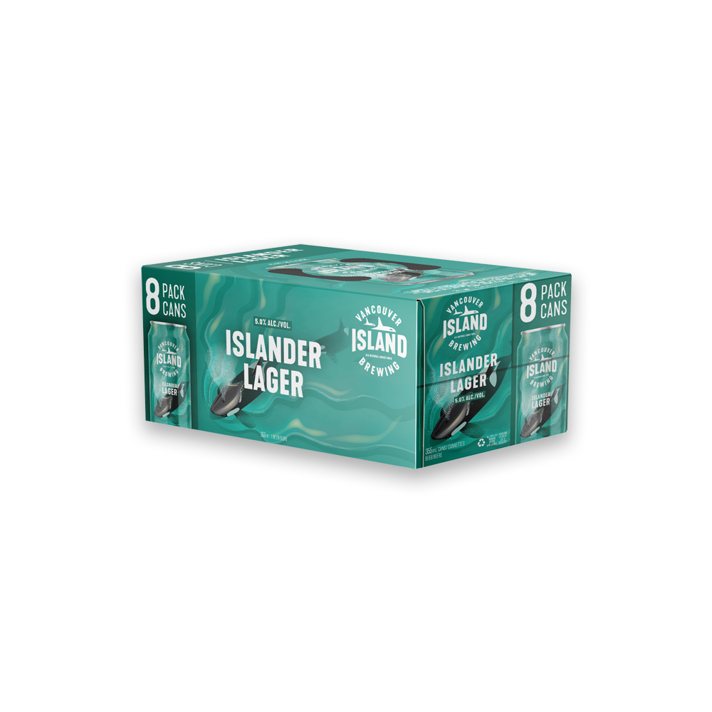 VANCOUVER ISLAND ISLANDER LAGER 8 CANS