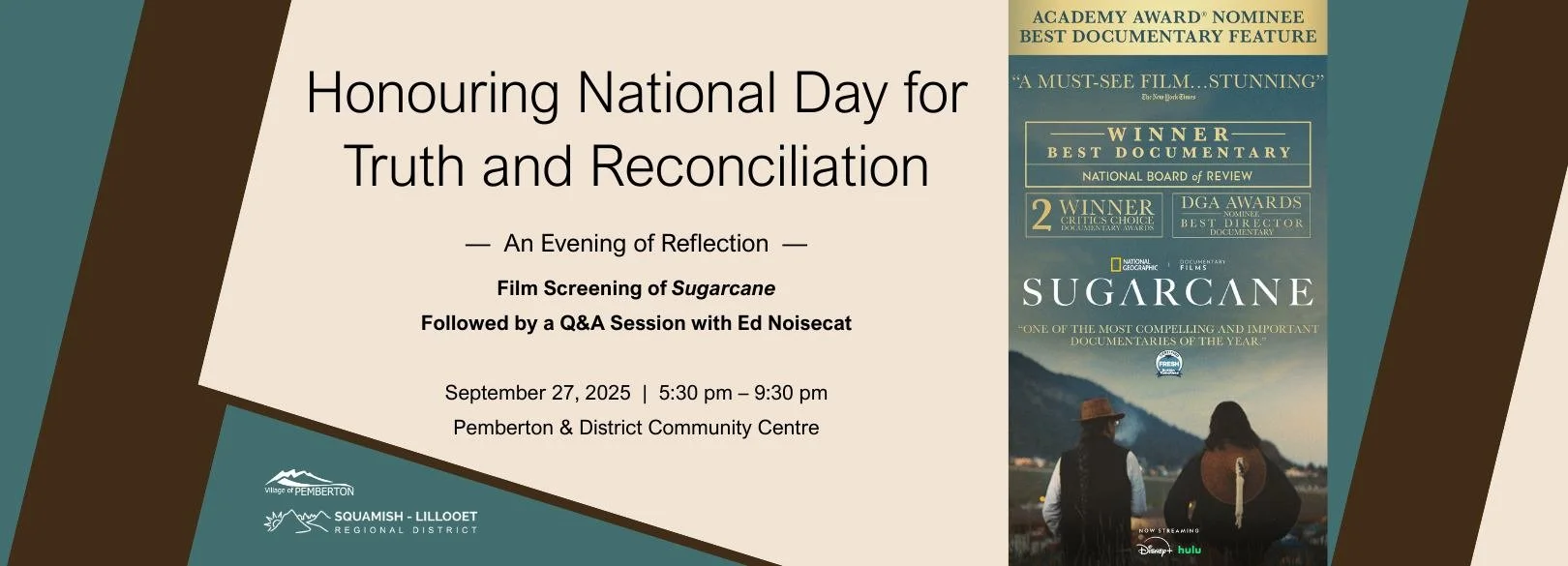 Honouring National Day for Truth and Reconciliation: Screening of Sugarcane