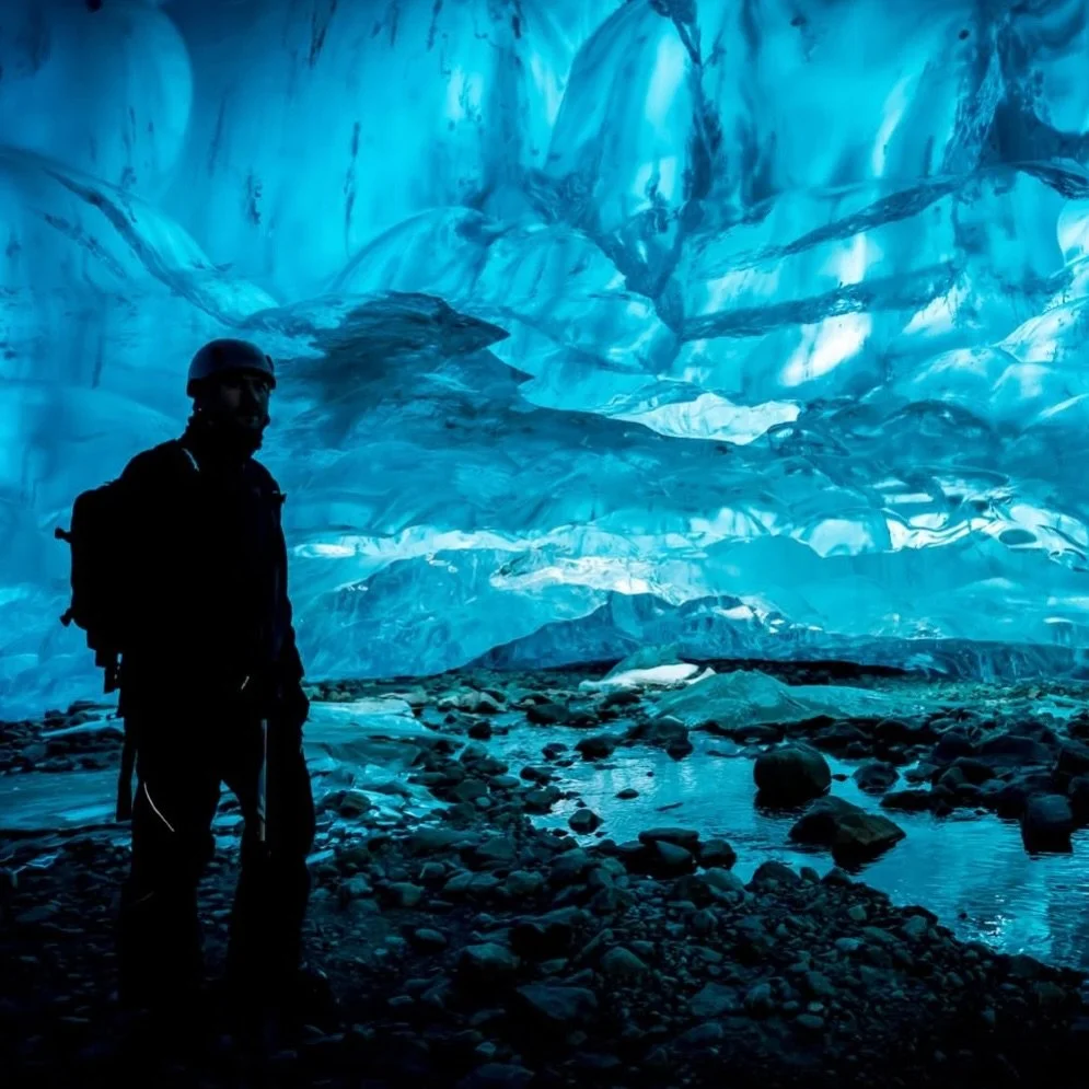 Deep in the Pemberton Icefields under glowing glaciers. Experience the trip of a lifetime with @gobeyondwhistler flying deep into the mountains to explore ice caves in the Pemberton backcountry.

🚁🧊🏔️