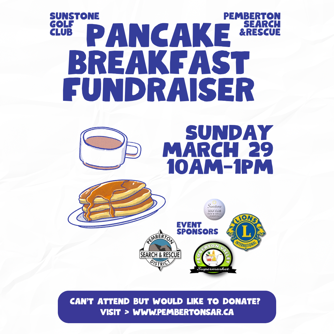 Pemberton SAR Pancake Breakfast Fundraiser