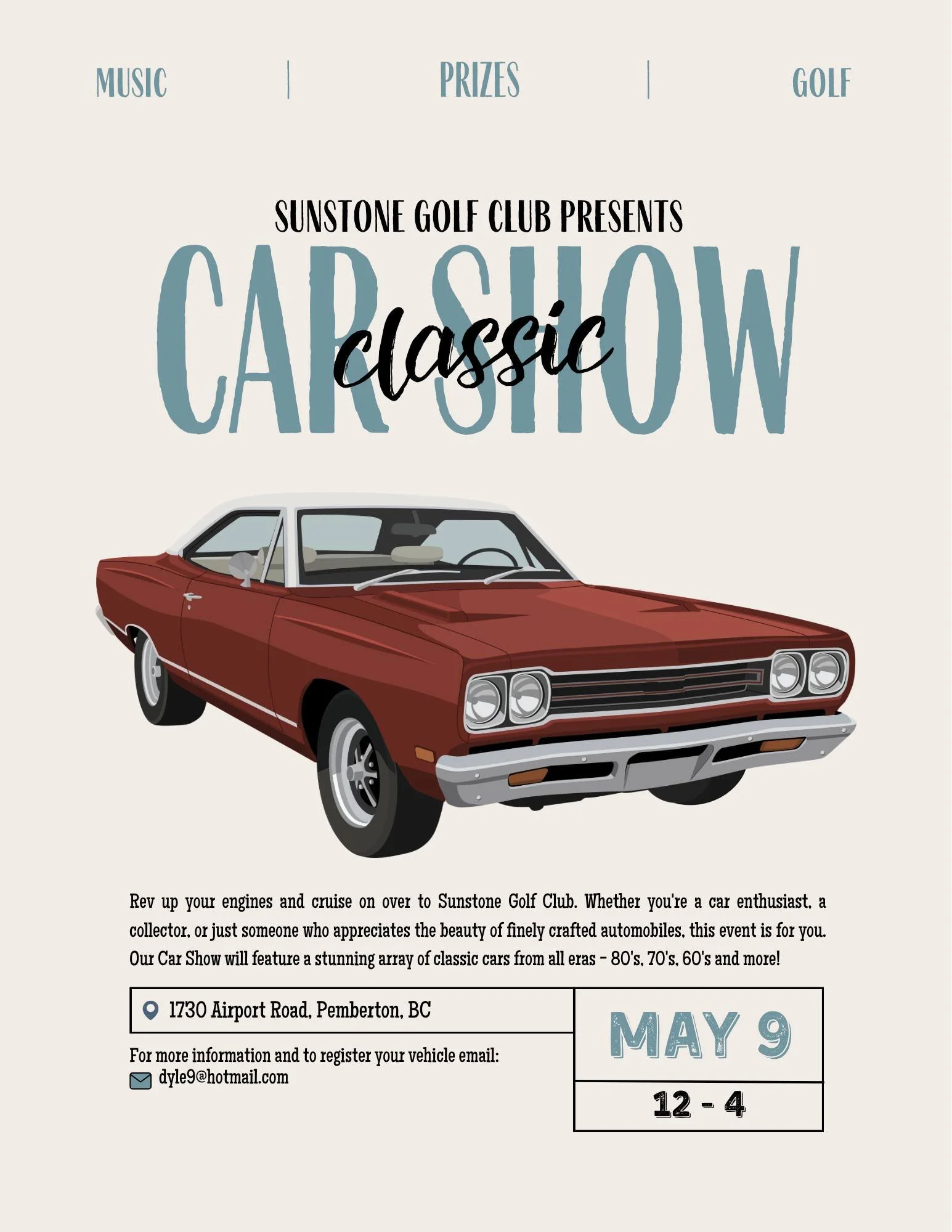 Classic Car Show at Sunstone Golf Club