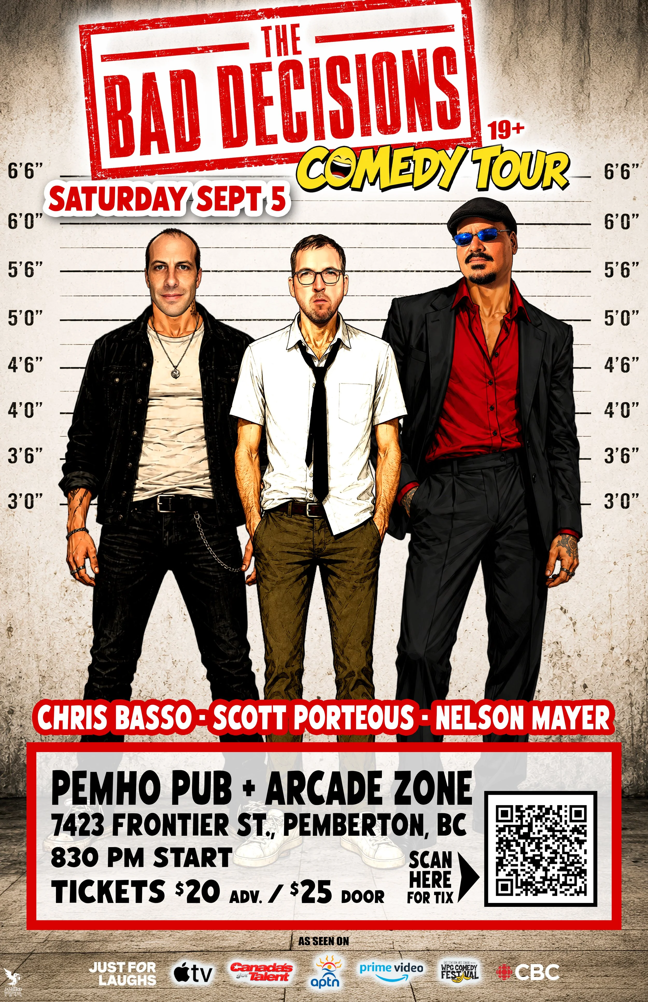 The Bad Decisions Comedy Tour Pemberton
