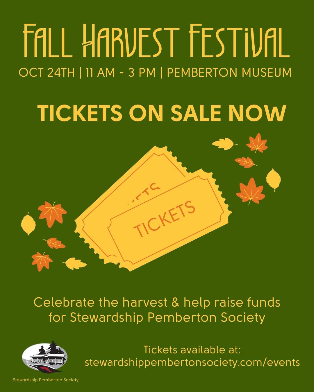 We are SO excited for @stewardshippembertonsociety First Fall Harvest Festival on October 24th!

The Fall Harvest Festival is a new fundraising event created as an opportunity for the community and local producers to connect, celebrate the harvest se