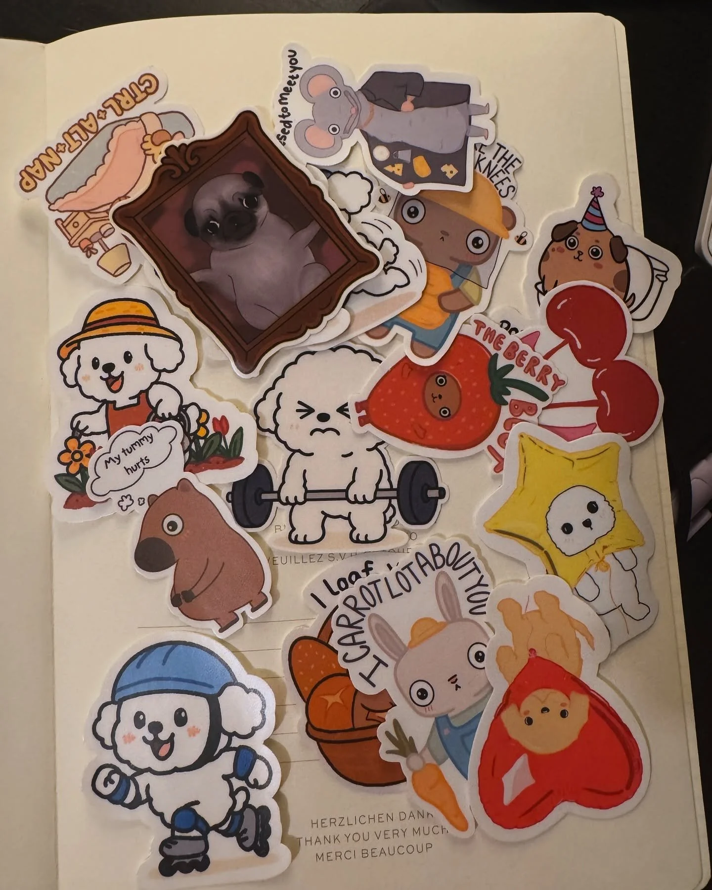 Opened my journal and I forgot I stashed our stickers in my bullet journal! Should we open an Etsy shop? ⬇️