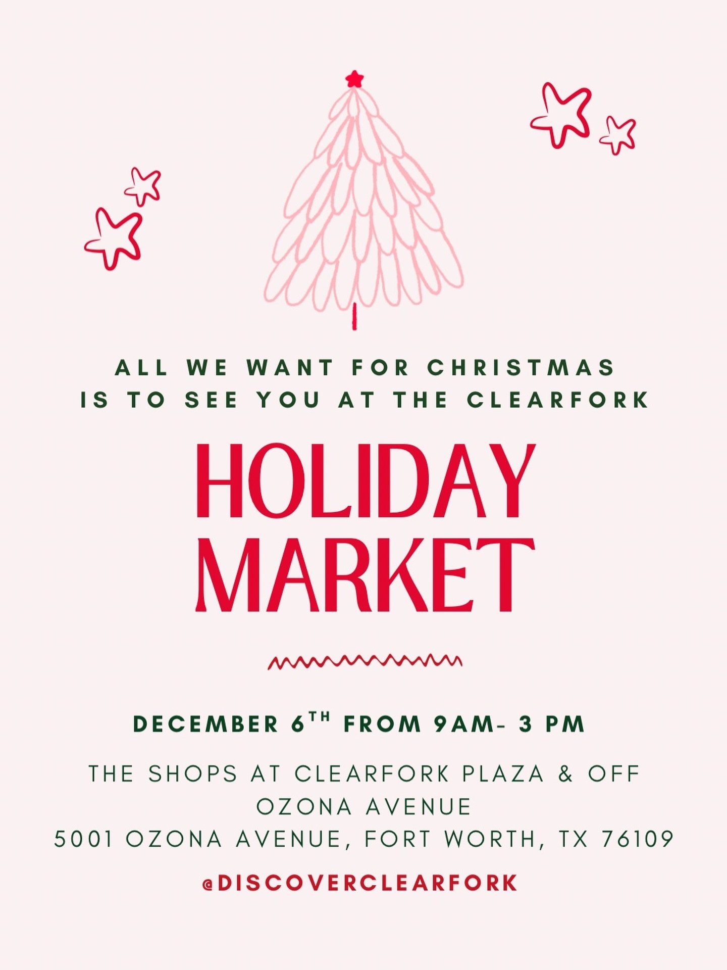 In case you haven&rsquo;t heard&hellip; we have a booth at this year&rsquo;s Clearfork Holiday Market! Come by to see our sticker machine in action and get a limited edition sticker specially made for the market. We will be selling our vinyl stickers