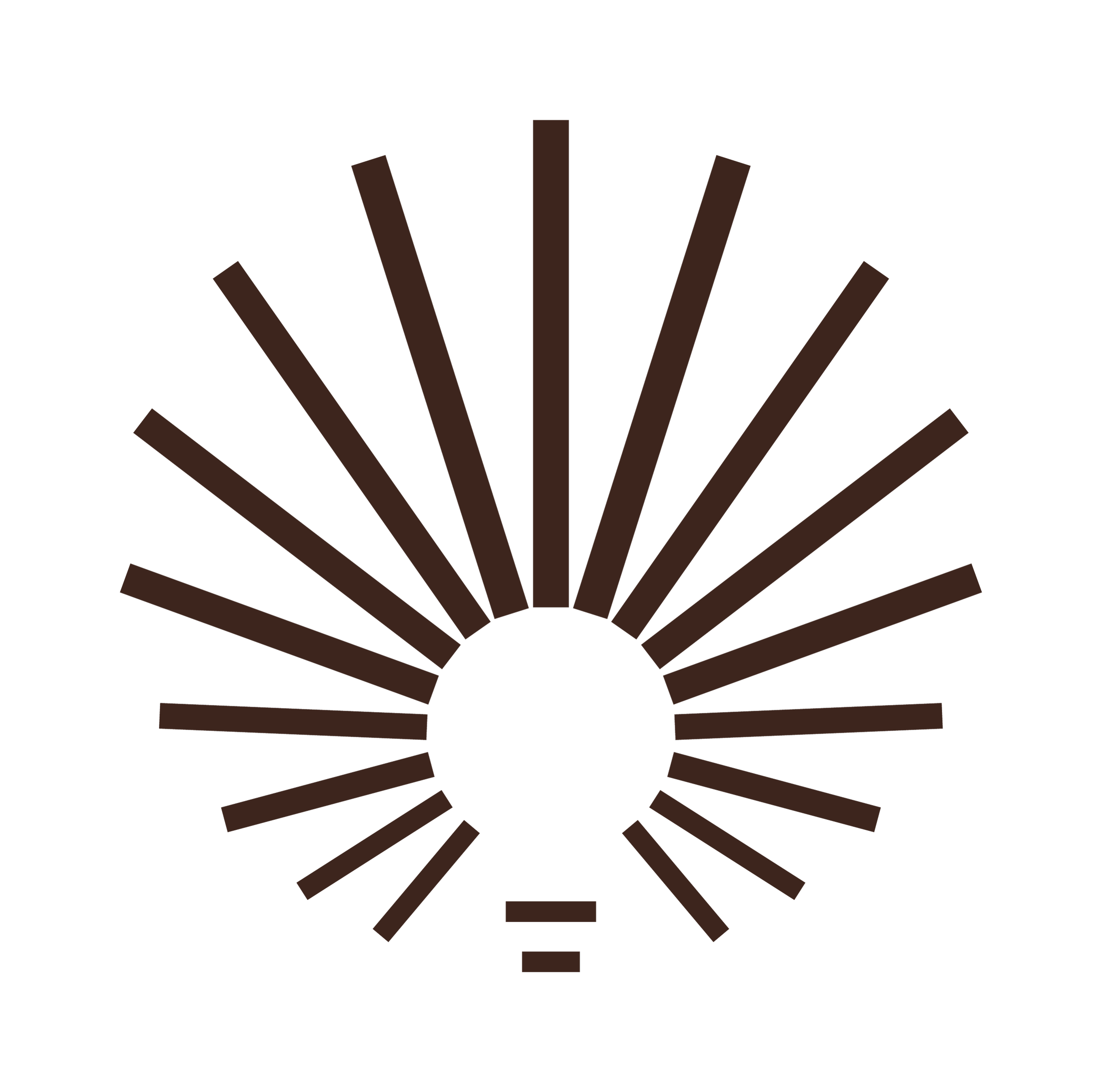 Luziaries logo icon symbolizing insight, research, and hope through a radiant light bulb design