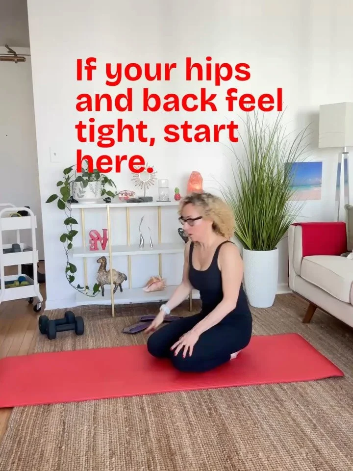 f your hips, back, and legs feel tight, this stretch can help.
Move slowly and stay connected to your breath.

Do not force anything.
Start at about 30% effort, then ease into 40%, then 50%.
Never push to 100% right away. Let the body open gradually.