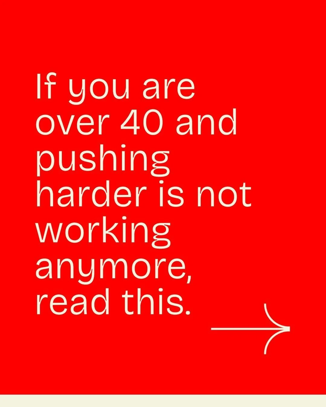 What worked in your 30s often stops working after 40.

Not because you&rsquo;re doing less.
But because your body needs a different approach.

This phase of life is not about doing more.
It&rsquo;s about doing what actually supports your body now.

A