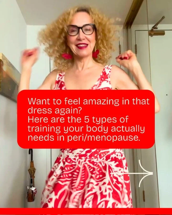 As a fitness and wellness coach with 30 years of experience, and as a woman who went through perimenopause and menopause herself, I know exactly what your body needs right now.

These are the 5 types of training that will make you feel amazing in tha