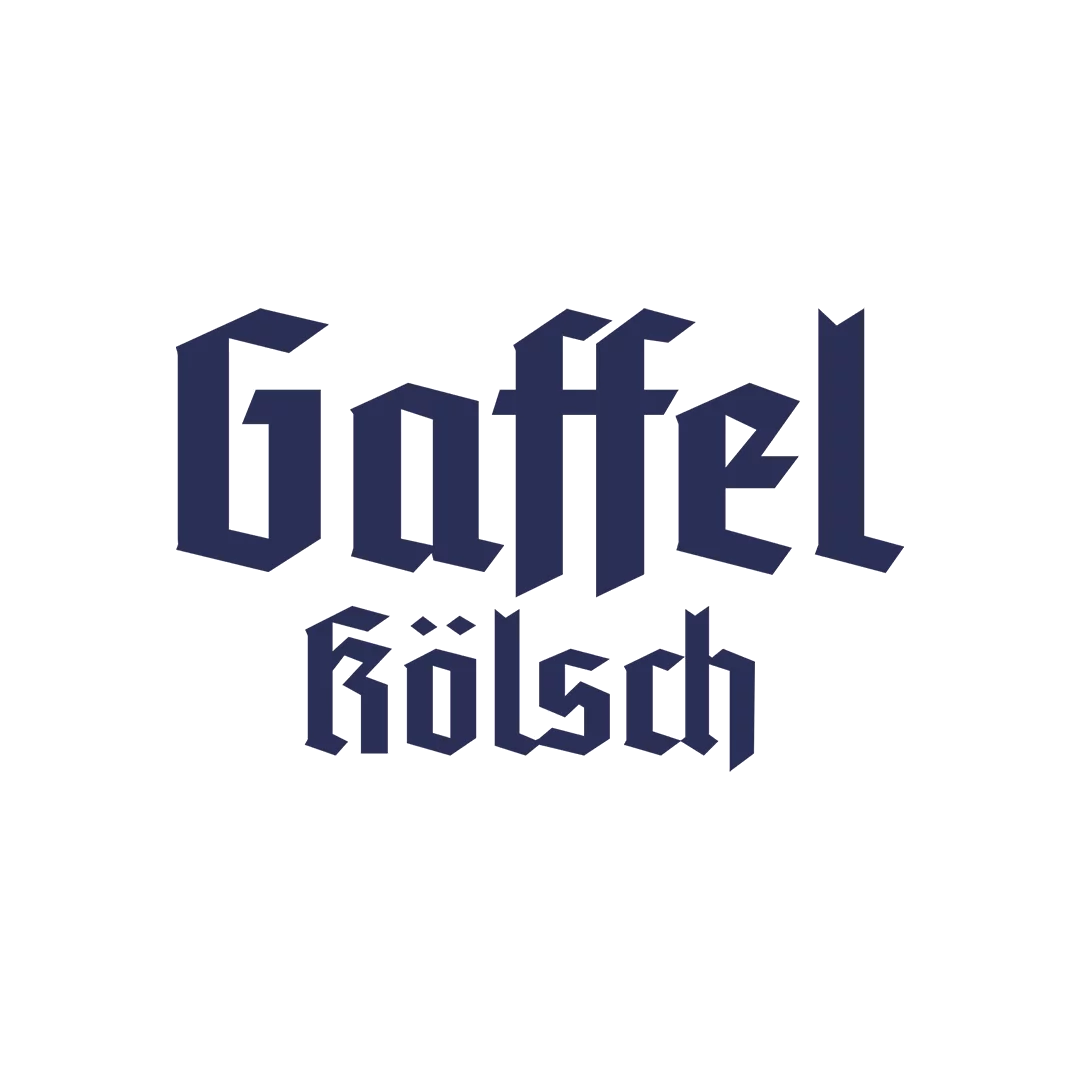 Logo with the words "bäbel könsch" in Gothic-style black font on a white background.