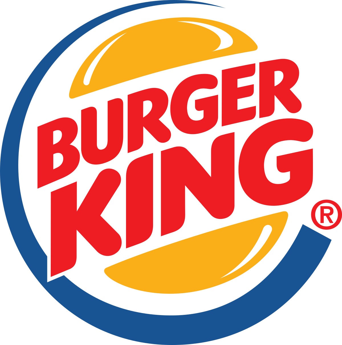 Burger King logo with a stylized burger and blue swoosh.