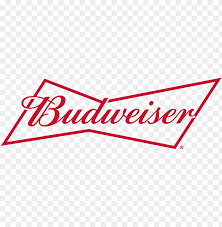 Budweiser logo with red script on a transparent background