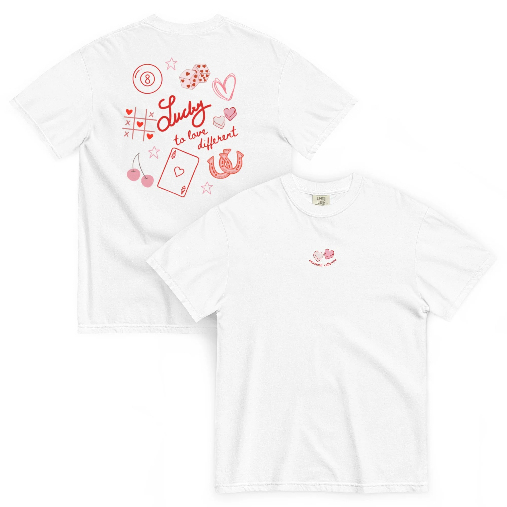 Lucky to Love Different White t-shirt