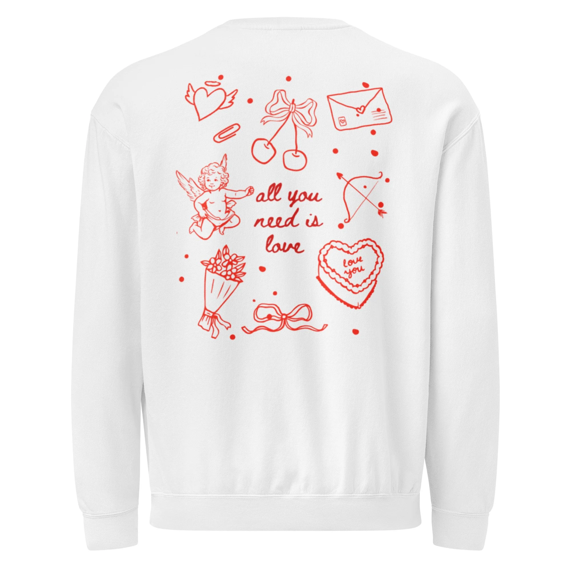 All You Need is Love crewneck sweatshirt