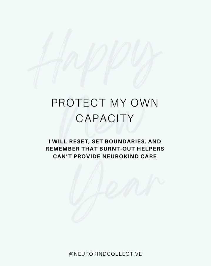 🪩✨We&rsquo;re officially one week into the new year and back to our regularly scheduled programming, so this is your reminder:
Resolutions don&rsquo;t need to be rigid to be meaningful.
NeuroKind goals center regulation over perfection, support over