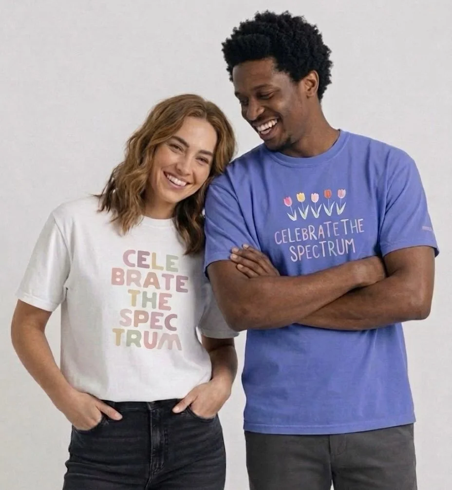 We are ready for April &amp; Autism Acceptance Month! 🌷💙♾️
New designs created to celebrate neurodiversity, honor lived experiences, and make acceptance something you can wear every day. 

Shop here: https://www.neurokindcollective.com/store/t-shir