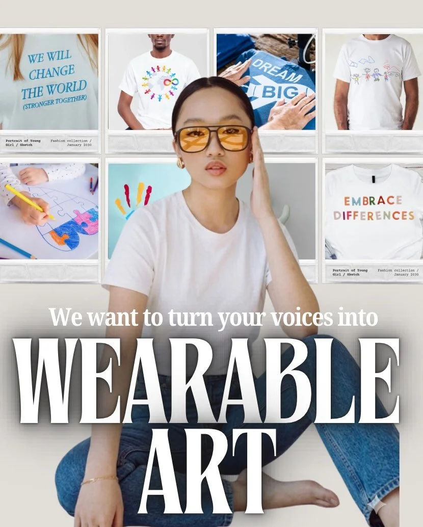 Our first ever, follower designed showcase! To celebrate Autism Acceptance Month (April) and Mental Health Awareness Month (May) we want to hear YOUR voices through YOUR designs! 
&bull;Submit a design by next week-April 1st and we will put your desi