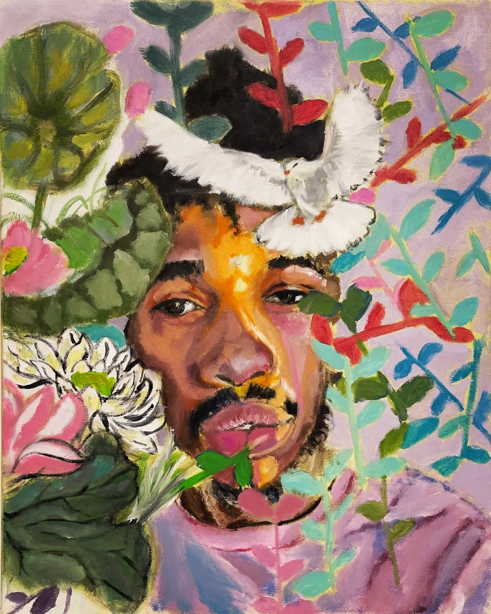 Self-portrait
oil on canvas 16in x 20in

2023