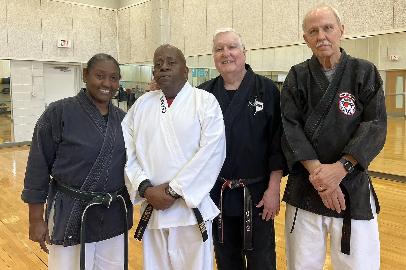 Ceaser Johnson (second from left) was promoted to 7th dan in January 2026.