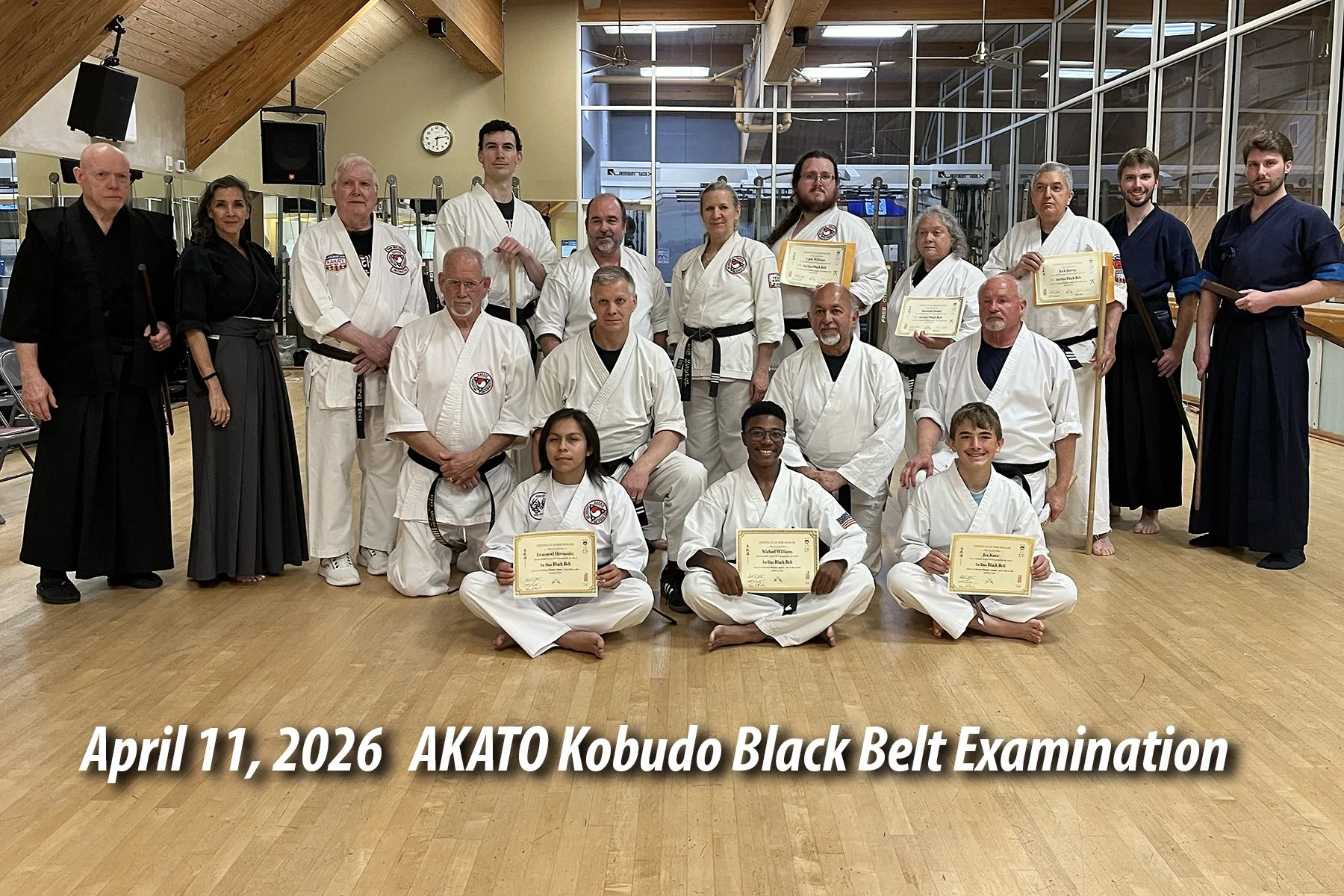 See the news page for names of the new black belts.