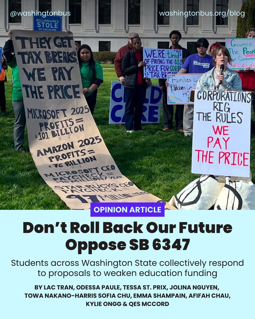 As we speak, a bill designed to roll back a critical revenue source for our state's legacy trust account is advancing in the State Senate. When lawmakers passed this funding expansion last year, they made a promise to the youngest residents of our st