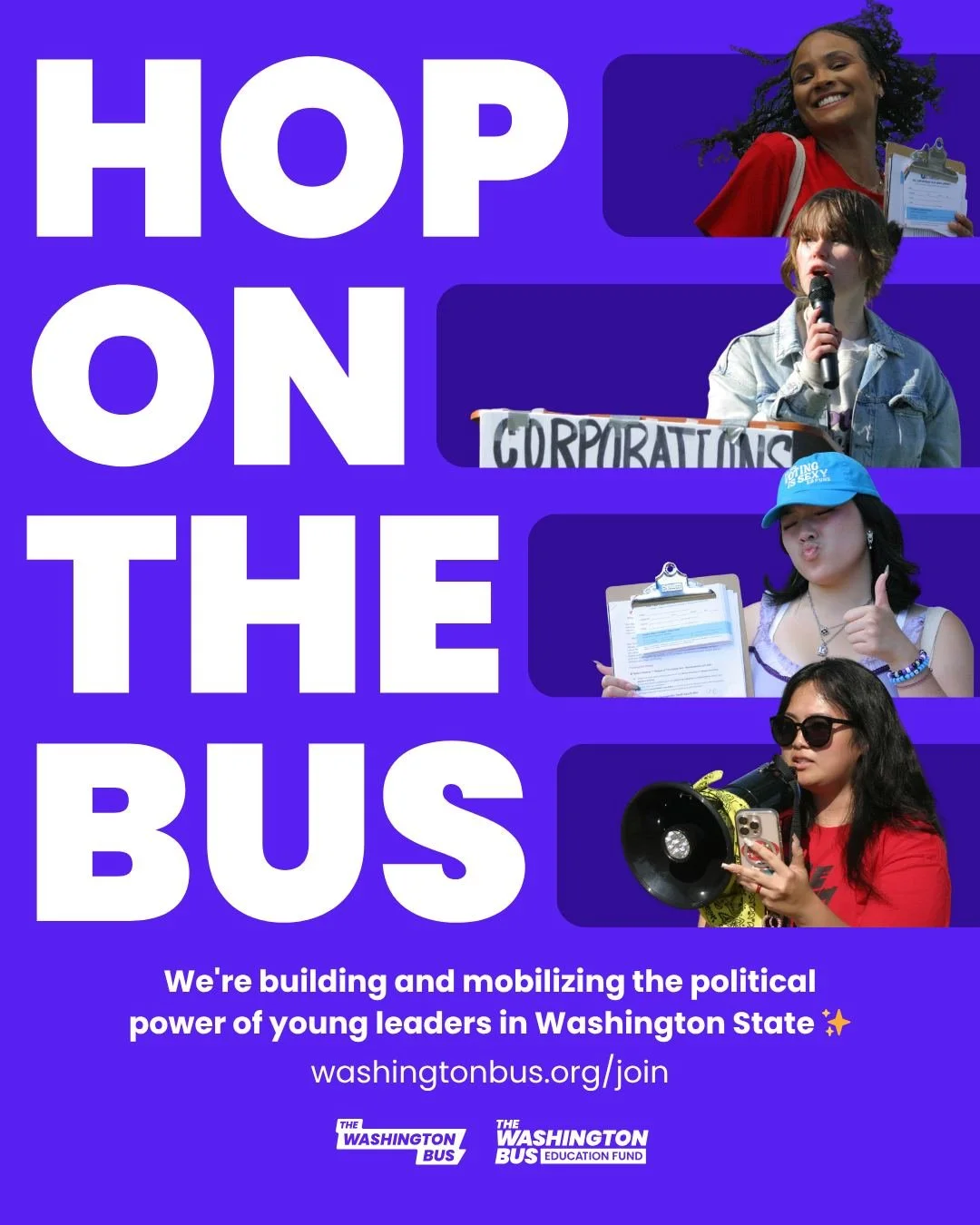 we're the bus you were born to ride ✨🚌

so tell me, young one, are you interested in:
✨ building a better washington state that serves ALL of us, not just the wealthy few
✨ joining a youth-led movement organizing our stories, our culture, and our pr