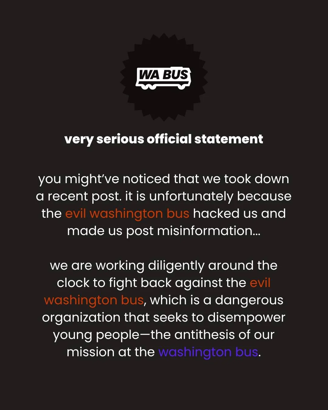 Please read this official statement 📃