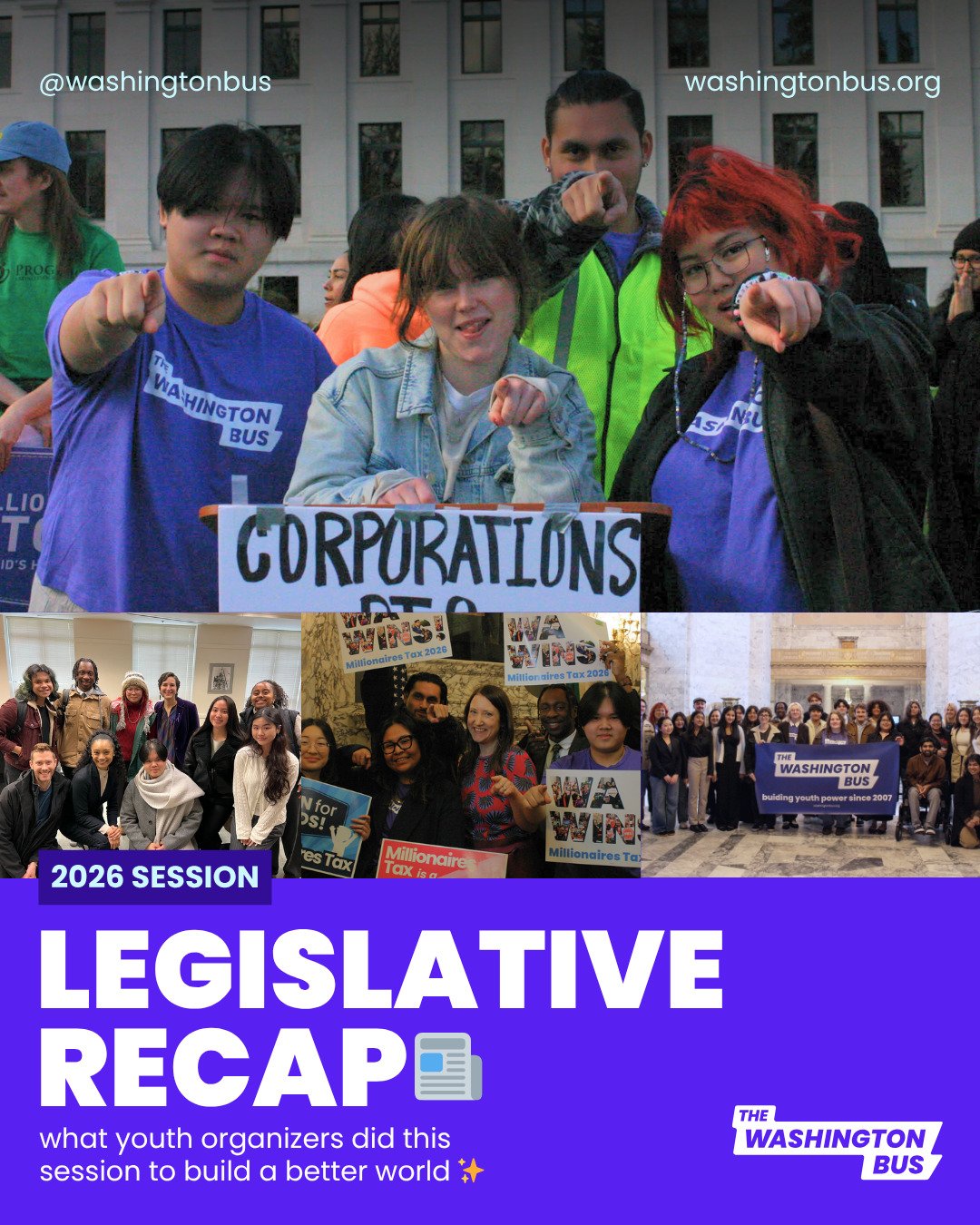 2026 LEGISLATURE COMES TO A CLOSE!

at the bus, we're incredibly proud of the collective organizing of youth voices this session and the role we played in getting historic, pro-youth legislation passed. a lot of the fights we waged this session were 