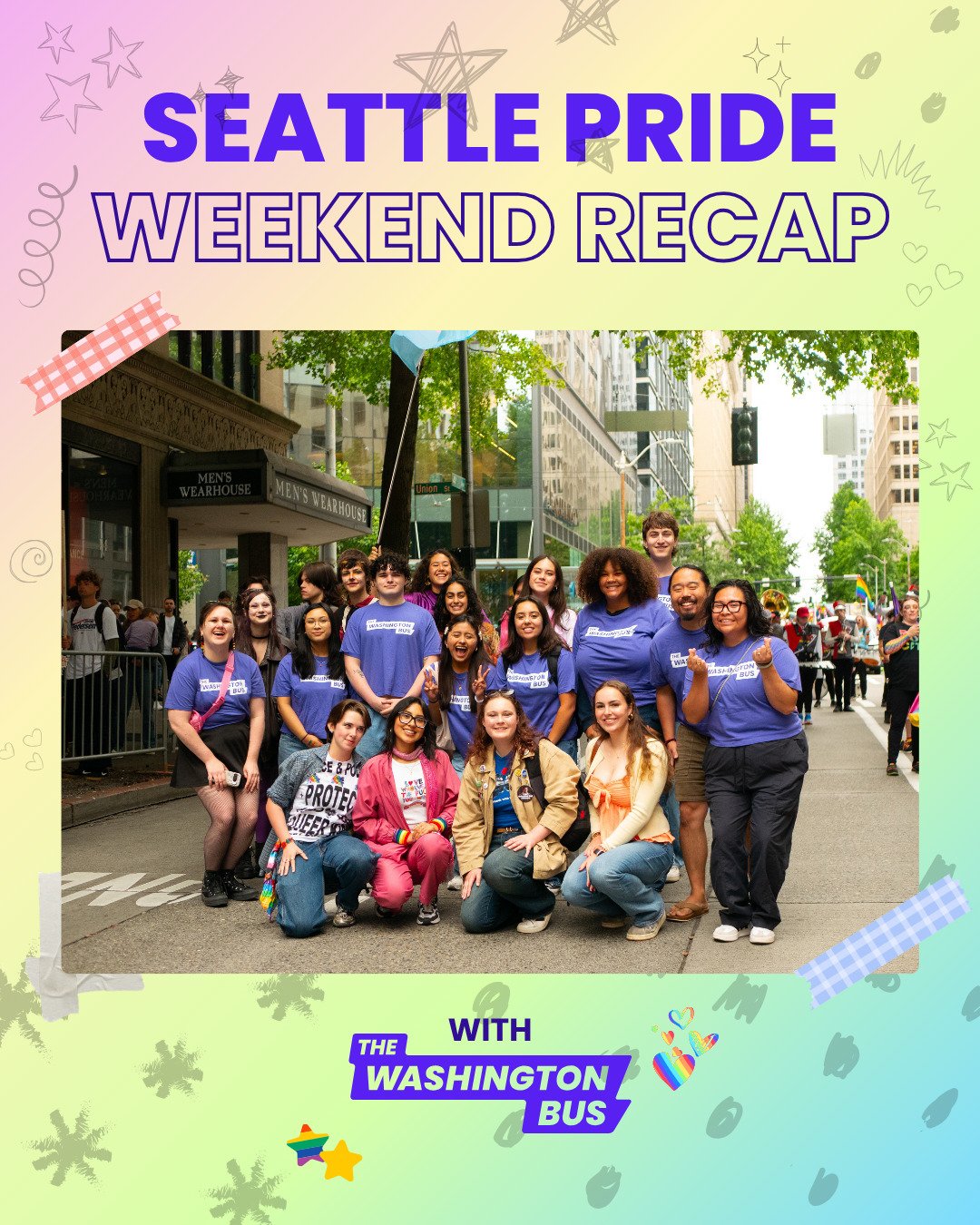 Recap of our weekend at the Seattle Pride March and Trans Pride!! Fellows and staff all showed up to celebrate our local community with lots of love. We are more than proud to be the state's frontline defense for trans &amp; queer youth ❤️ Huge thank