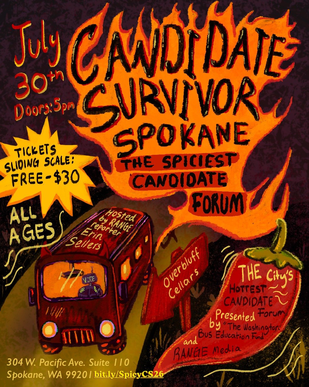 For the last few months, we&rsquo;ve been cooking up something hot&hellip;a candidate forum for those who like their local politics with a bit of spice.

Comment "SPICY" to RSVP for Candidate Survivor Spokane!

With the primaries nearing an