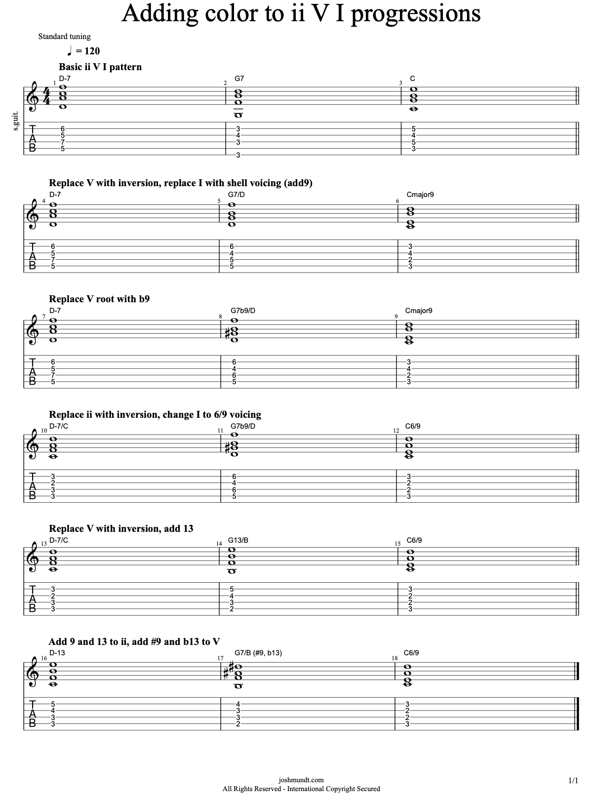 ii V I jazz voicings workout