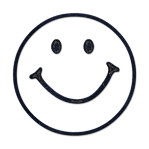 Smiley face drawing on a dark background