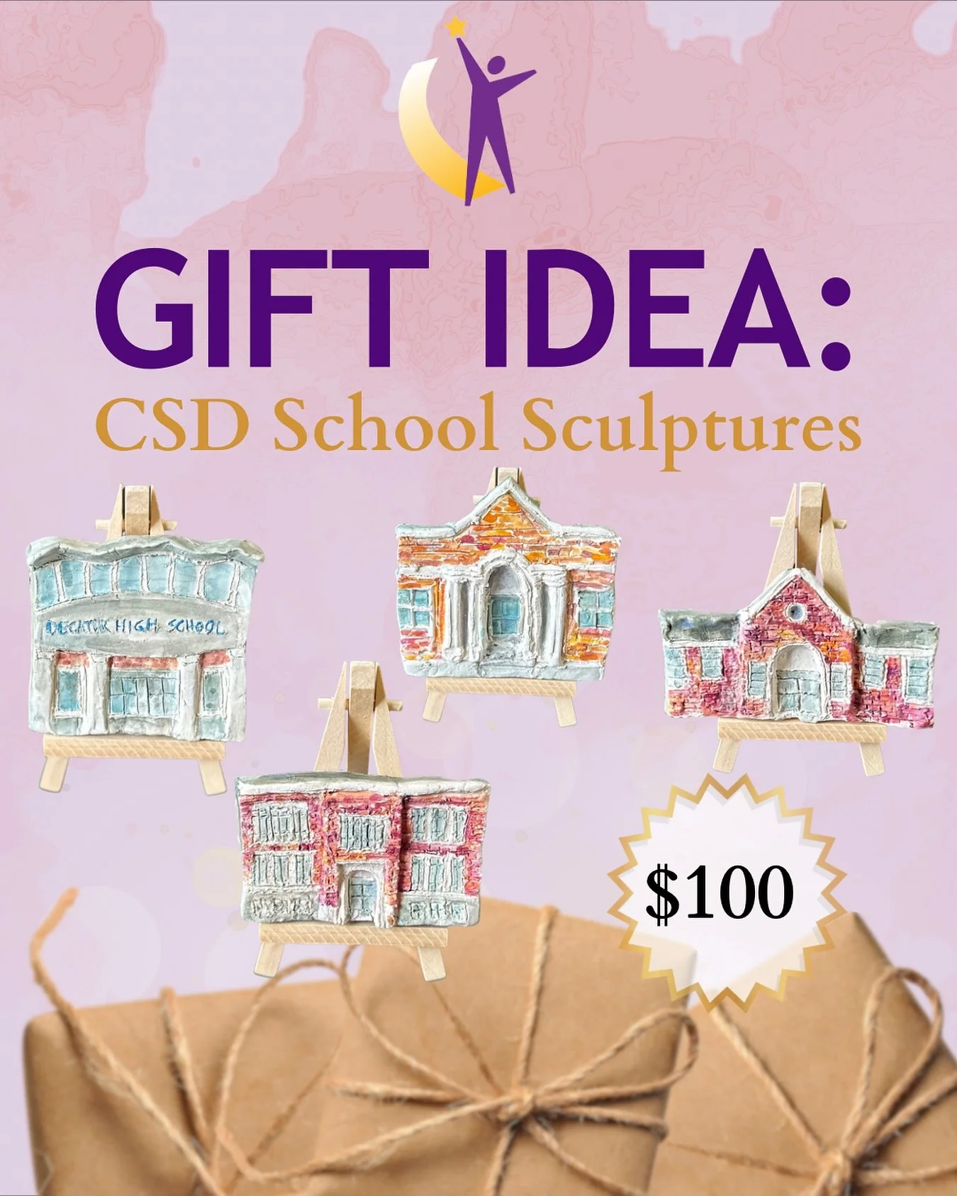 Looking for a meaningful holiday gift or a special piece of local art? These handcrafted sculptures of each of the CSD schools were handcrafted by CSD art teacher Colleen Dunbar and make the perfect unique gift. Each hand-built, glazed ceramic sculpt