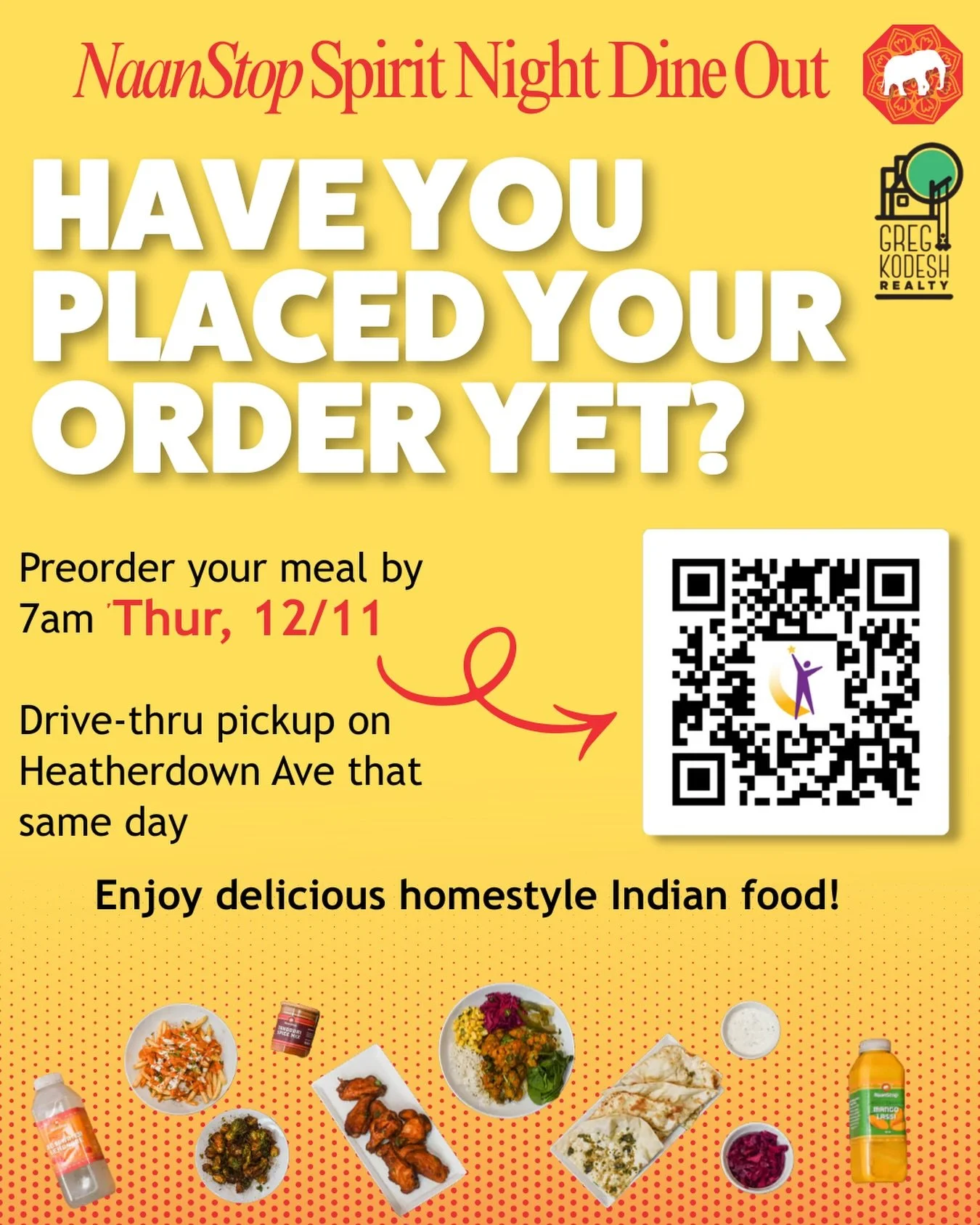 Our NaanStop Spirit Night is this Thursday the 11th! 
Don&rsquo;t forget to order your take-home meal by 7 AM on Dec 11!

Every order supports Decatur Education Foundation &mdash; and thanks to a match from @gregkodeshrealty 20% of proceeds come righ