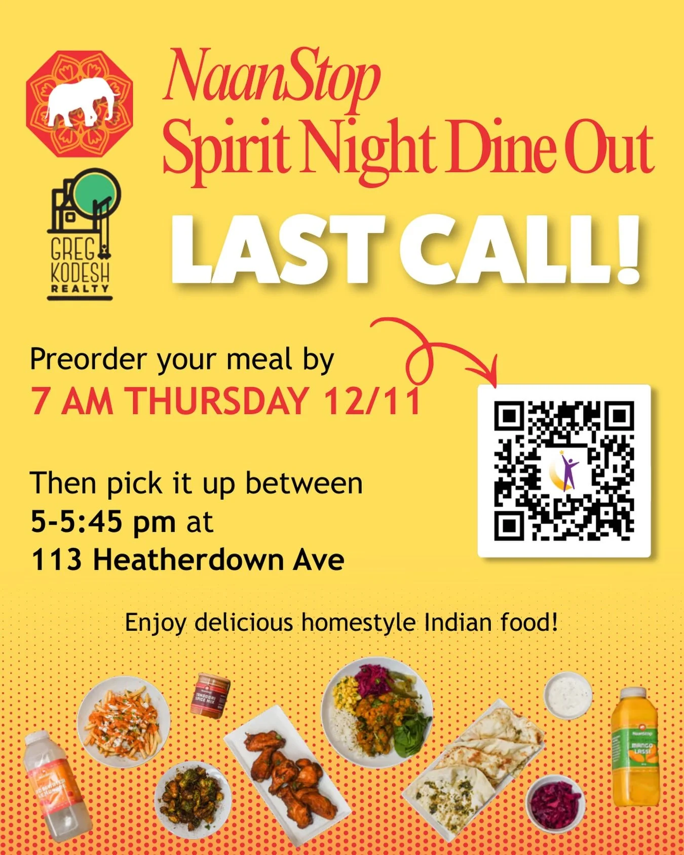 Last call for NaanStop orders!
Pre-orders close tomorrow at 7 AM &mdash; don&rsquo;t miss your chance to enjoy a delicious dinner and support Decatur Education Foundation.

📅 Pickup: Thurs, Dec 11 &middot; 5&ndash;5:45 PM &middot; 113 Heatherdown

?