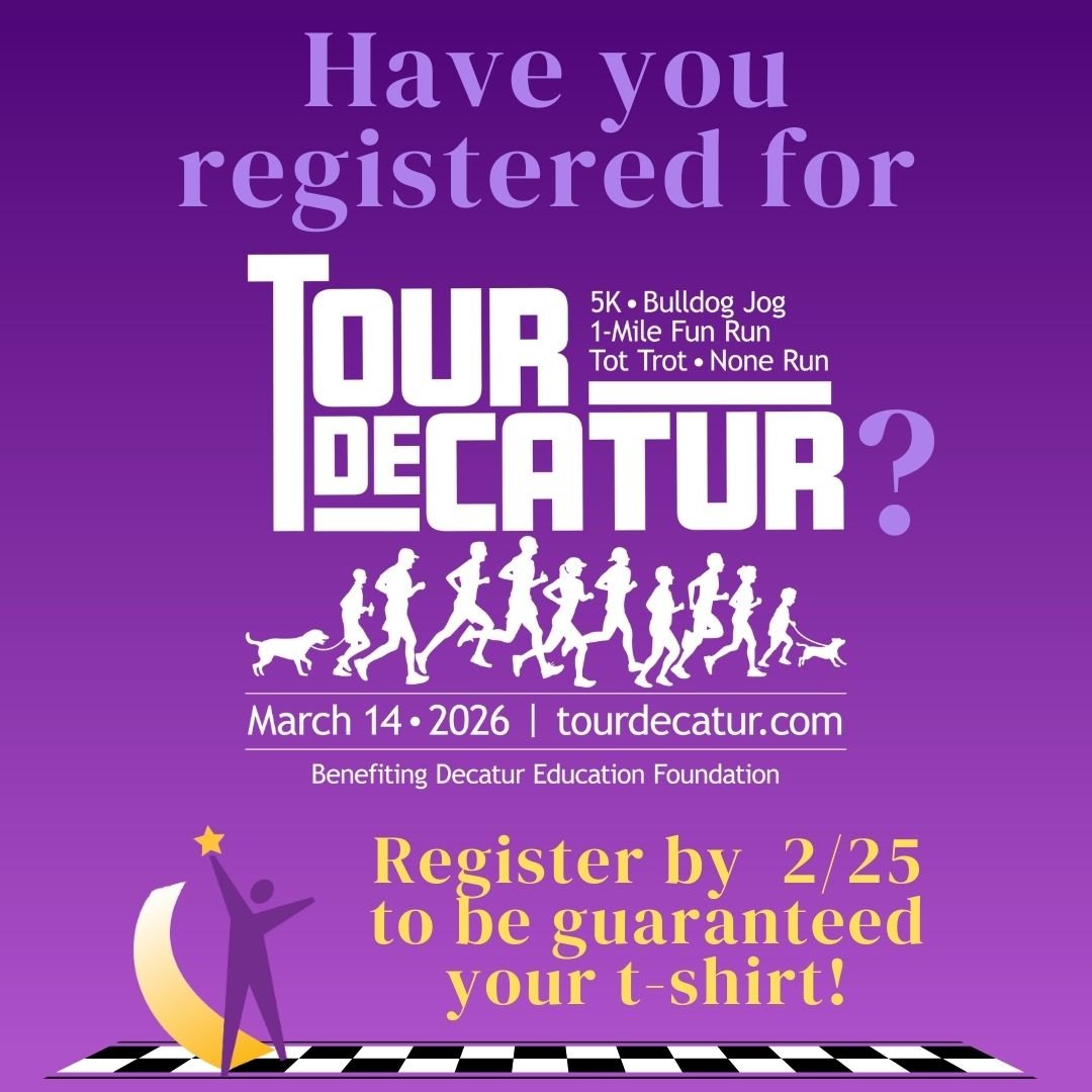 You will feel so good to have your registration complete before the end of CSD winter break! 

This year, in addition to the Peachtree-qualifying 5k, the 1-Mile Fun Run, the adorable Tot Trot for the 4 and under crowd, and the &ldquo;None Run&rdquo; 