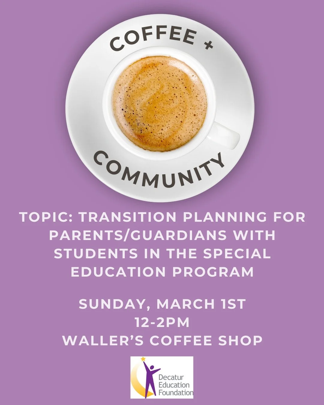 We believe that connection matters more than ever and we have much we can learn from each other. Our next &ldquo;Community Care &amp; Coffee&rdquo; is set for Sunday, Mar 1st from 12-2pm at @wallerscoffeeshop (240 DeKalb Industrial Way, Decatur). The