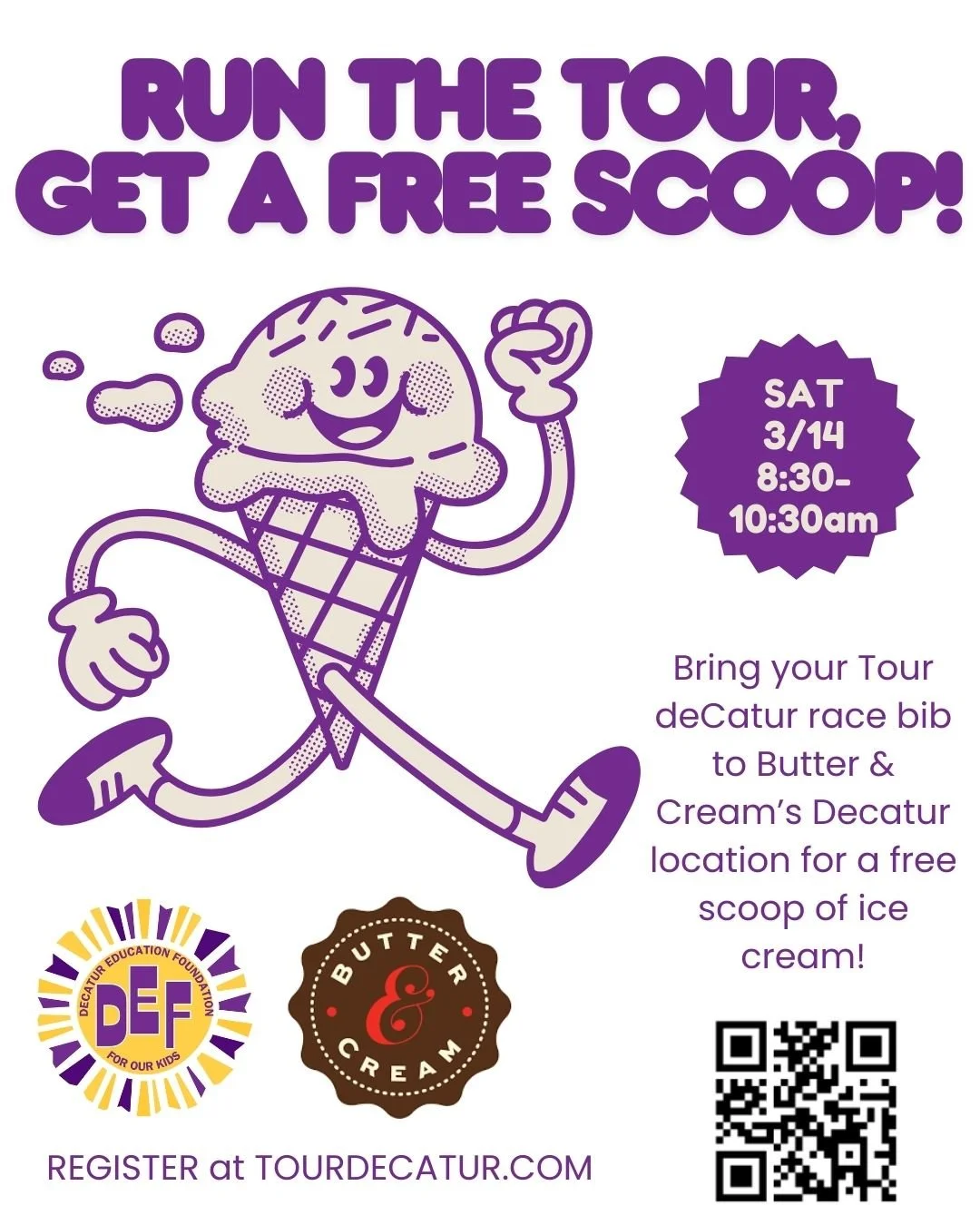 Our friends @butterandcreamatl are making participating in Tour deCatur even sweeter! Register today ay tourdecatur.com