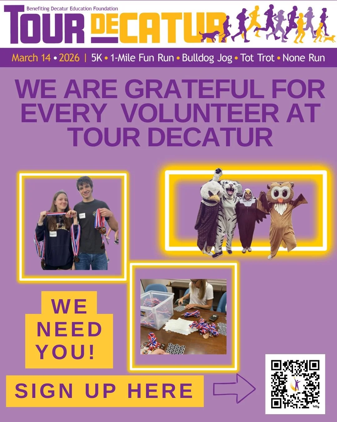 We have lots of roles available for March 14. See what speaks to you at bit.ly/defvolunteer