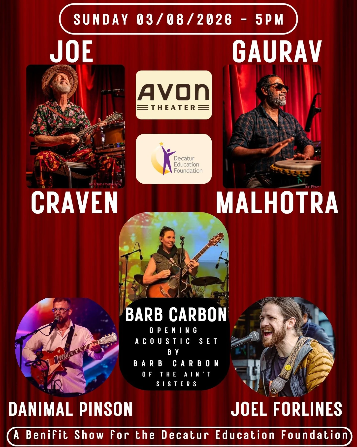 Join us tomorrow at @avontheaterga for what is sure to be an amazing concert! Proceeds benefit Decatur Education Foundation.