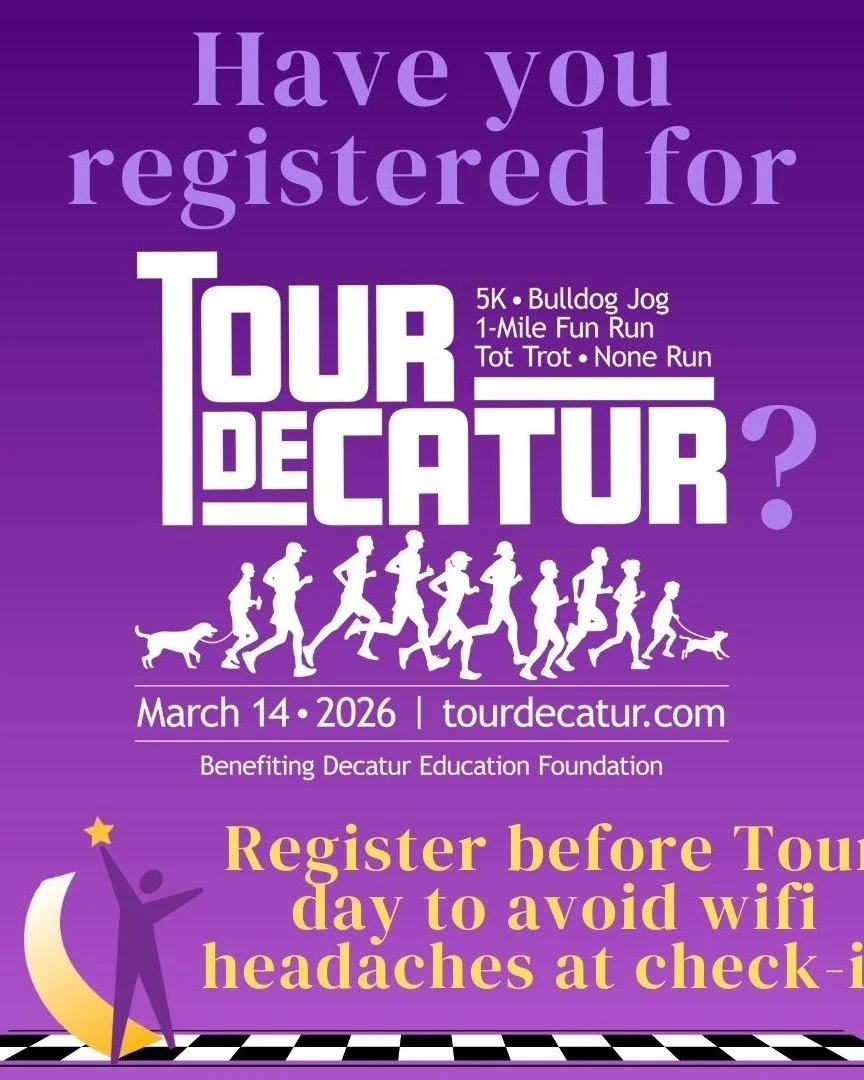 We want to see you running, walking, jogging or trotting on Saturday - not waiting in lines. Register now and take advantage of our early packet pickup times on Thurs noon-1pm or Thurs 4-6pm or Fri 4-6pm. 

tourdecatur.com
🏃🏼🏃🏻&zwj;♀️🏃🏿&zwj;♂️?