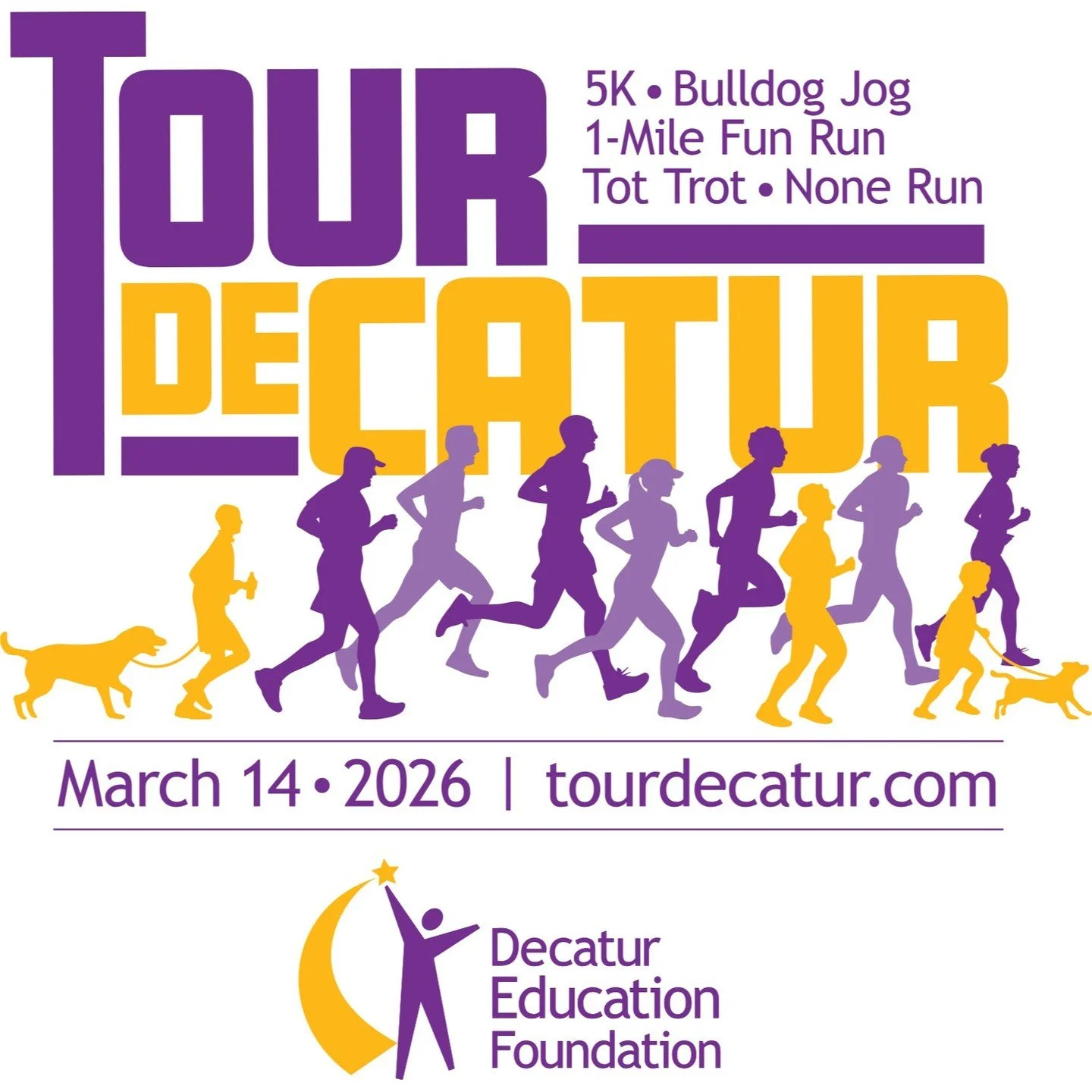 Check your Inbox! We just emailed all current registrants. Register now to save time and wifi headaches later. We look forward to greeting everyone at one of our early packet pickup times at Legacy 500 S Columbia Dr: Thurs noon-1pm, Thurs 4-6pm and F