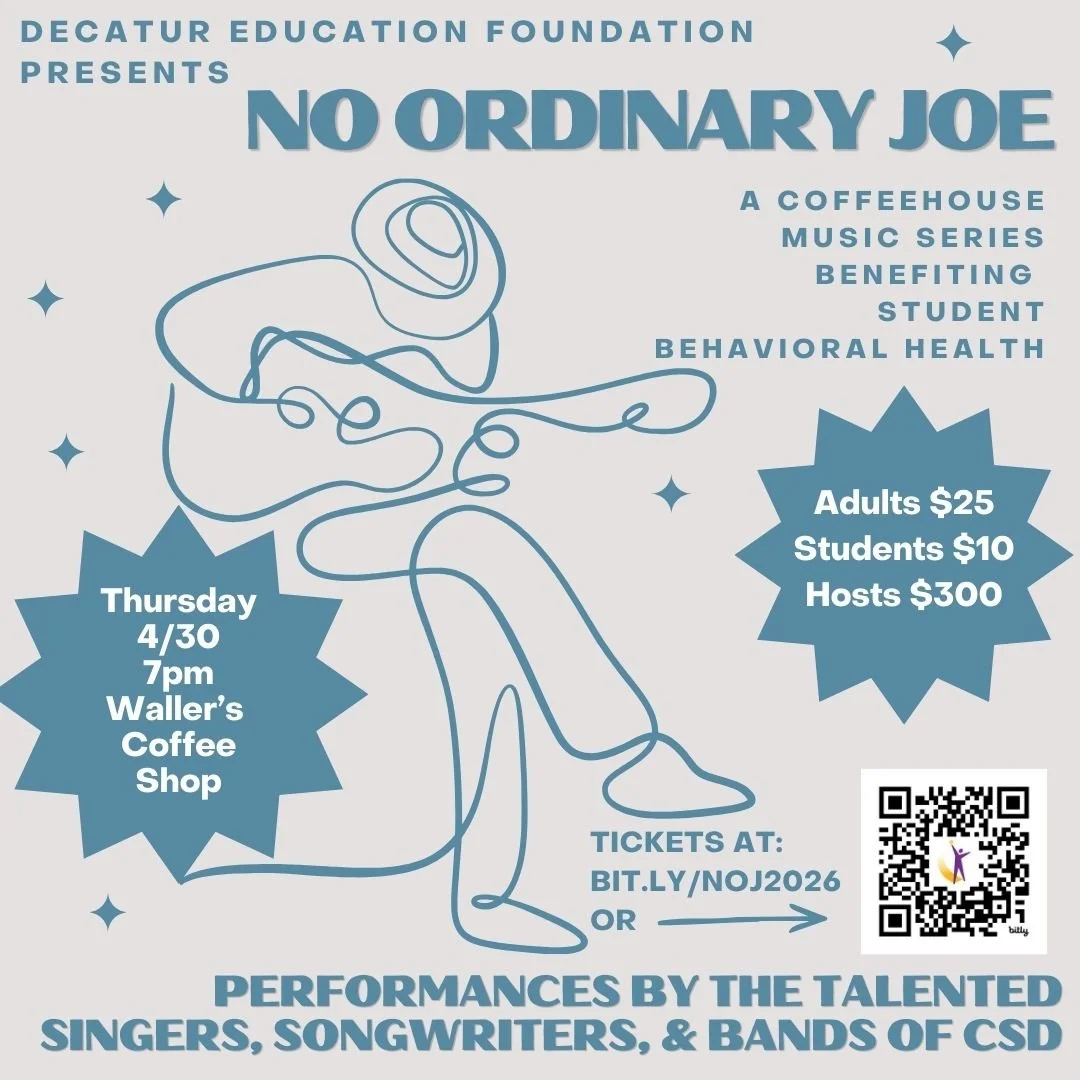 Tickets for the 2026 No Ordinary Joe are open! bit.ly/NOJ2026 
No Ordinary Joe is the annual fundraiser for Joe&rsquo;s Fund that features some of Decatur High School&rsquo;s most talented singers and musicians as they perform in a coffeehouse-style 