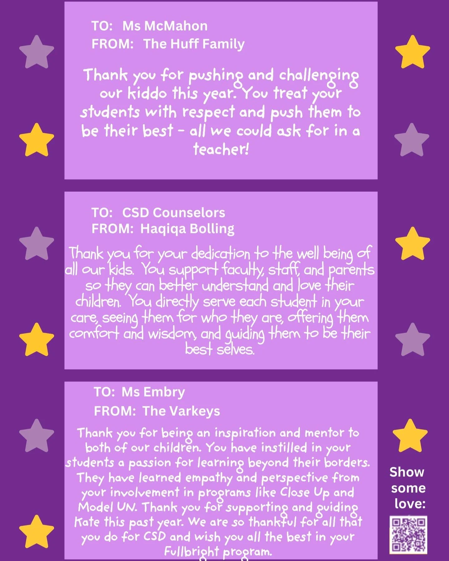 💜💛April 24 Feel Good Friday (part one)💛💜
You can add your tributes for our CSD teachers and staff - and for any graduating seniors - by going to www.stepupforteachers.com
The best part? This campaign TRULY shows how we step up for our CSD teacher