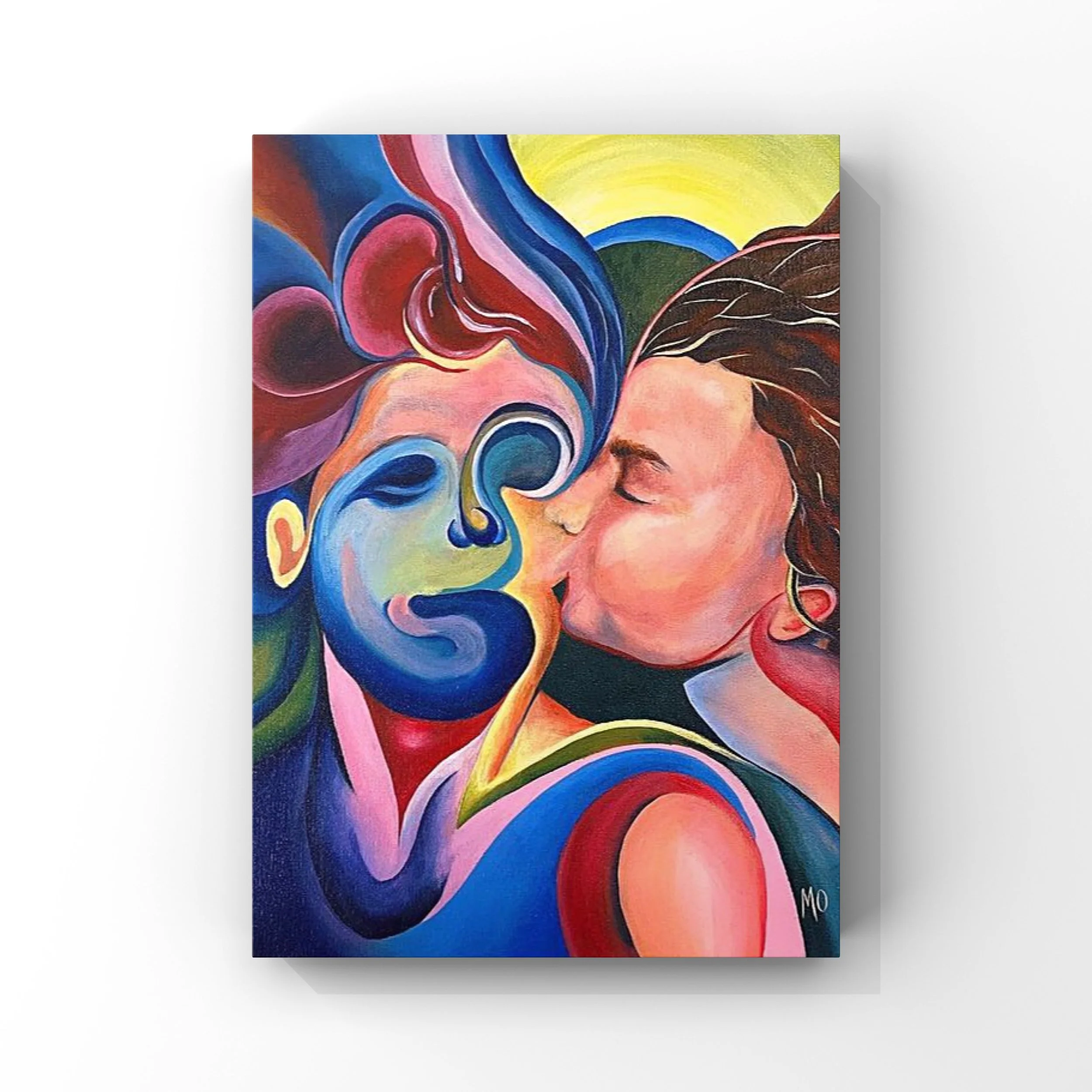 Kiss  - Acrylic on Canvas
 12×16