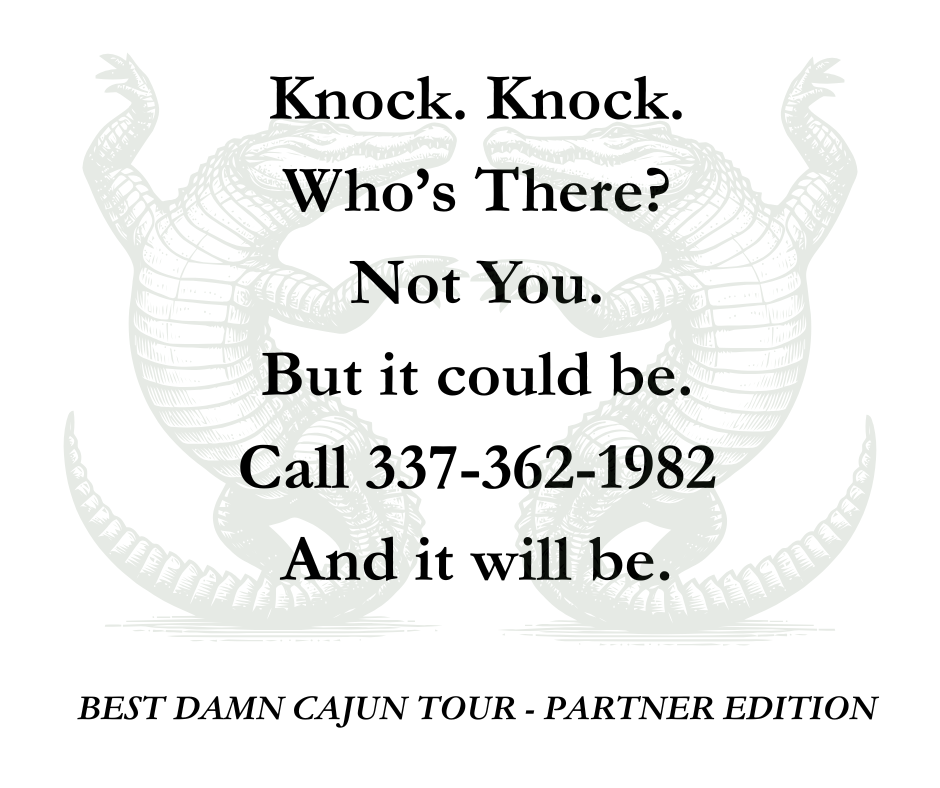 Best Damn Cajun Tour Alligator ad