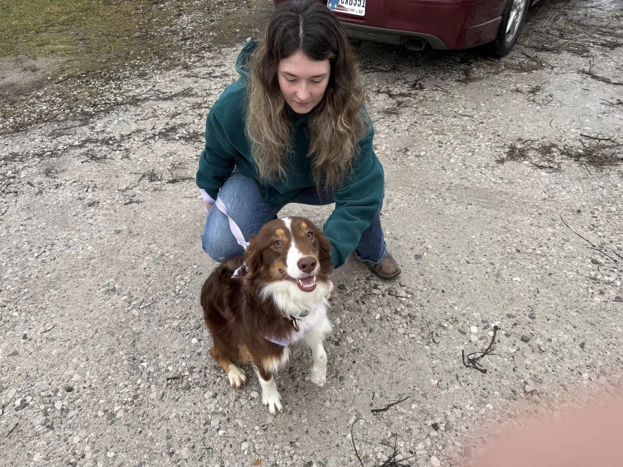 Mudpie with her new Mom!