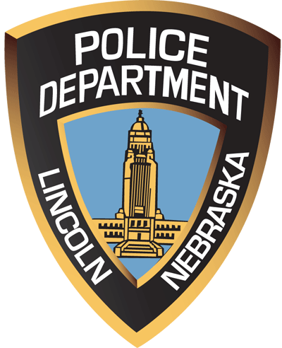 Lincoln, Nebraska Police Department badge with a blue and gold color scheme.