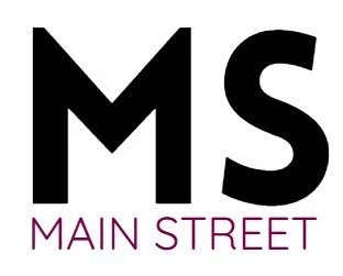 Logo with large black letters 'MS' and purple text 'Main Street' below