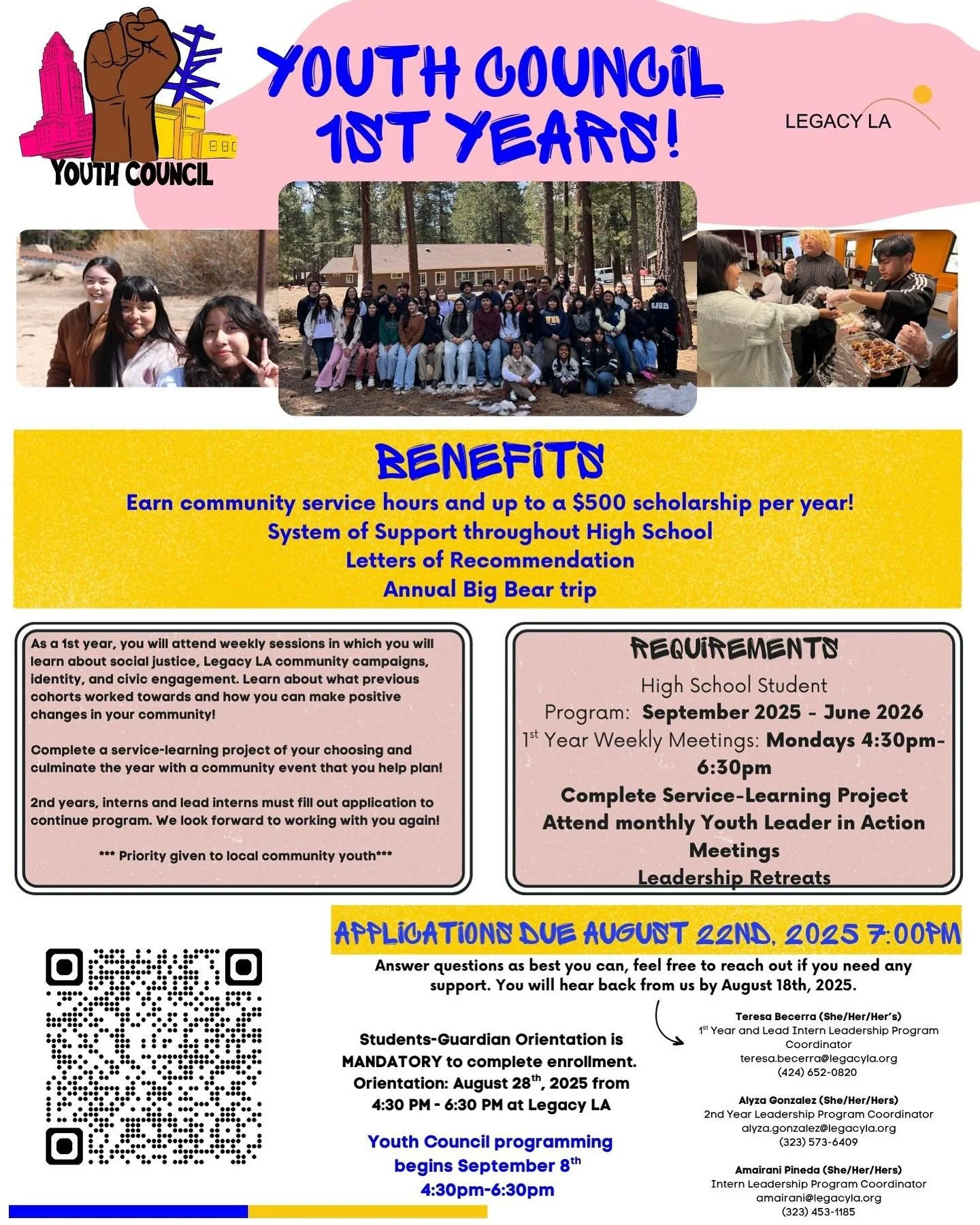 ✨Youth Council Applications Open NOW ✨✊

Interested in learning about social justice and making a difference in your community? Apply to our Youth Council Program for the 25-26 school year! 

Must be in High School 📚 Deadline to apply is August 22nd